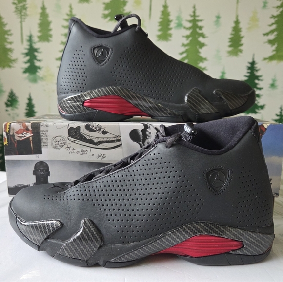 Nike Air Jordan Black and Red Ferrari Sneakers